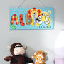 Personalised Jungle Lion Canvas Sign, thumbnail 3 of 12