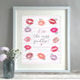 Kiss The Miss Personalised Hen Party Guest Book Print, thumbnail 1 of 5