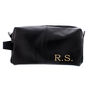 Personalised Initials Faux Leather Black Wash Bag, thumbnail 5 of 5