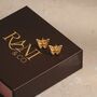 Butterfly Stud Earrings 18k Gold Plated, thumbnail 6 of 8