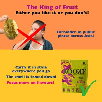 Kooky Freeze Dried Durian 12 X 12g, 2 of 4