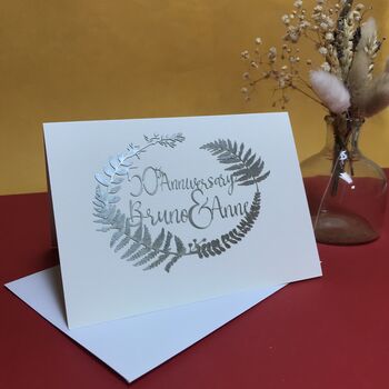 Personalised Anniversary Lasercut Card, 7 of 8