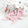 Personalised Pink Elephant Knotted Comforter, thumbnail 1 of 5