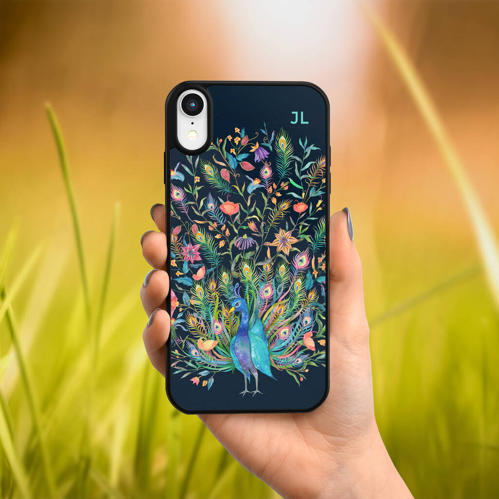 Peacock iPhone Case Personalised, 1 of 2