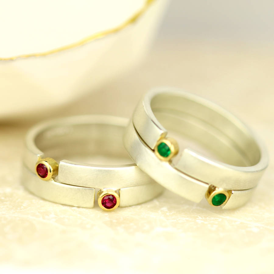 Gemstone Puzzle Ring By Shona Jewellery