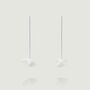 Hana Minimalist Earrings In White, thumbnail 2 of 4