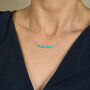 Turquoise Birthstone Bar Necklace December, thumbnail 2 of 4