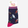 Women's Cats And Flower Pots Bamboo Socks, thumbnail 4 of 4