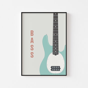 Bass Guitar Print | Guitarist Music Poster, 2 of 7