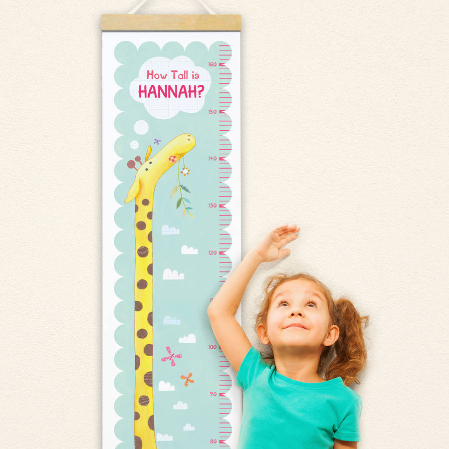personalised giraffe height chart by made by ellis