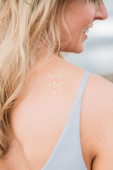 Bride's Besties Hen Party Gold Temporary Tattoos, 4 of 5