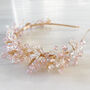 Pink And Gold Crystal Headband, thumbnail 1 of 6