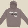 Modern Birth Year In Words Hoodie, thumbnail 3 of 8