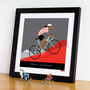 Personalised Cycling Print, Queen Of The Mountains, thumbnail 3 of 8