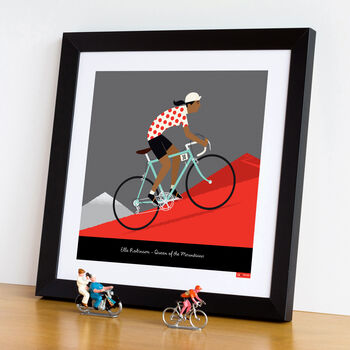 Personalised Cycling Print, Queen Of The Mountains, 3 of 8