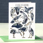 Heron Watercolour Art Blank Greeting Card, thumbnail 1 of 7