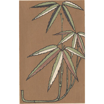 Brown Japanese Leaf Art Print, 3 of 3