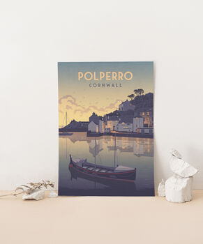 Polperro Cornwall Travel Poster Art Print, 2 of 8