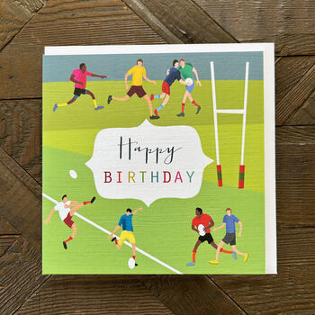 Rugby Happy Birthday Card, 3 of 5