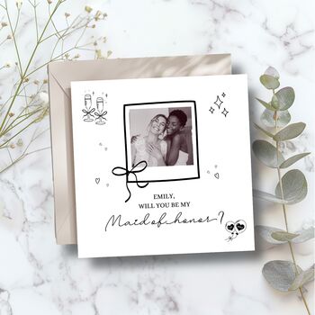 Bridesmaid Proposal Card, Personalised Photo Proposal, 3 of 5