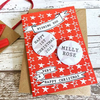 Personalised Baby's 1st Christmas Card, 4 of 4
