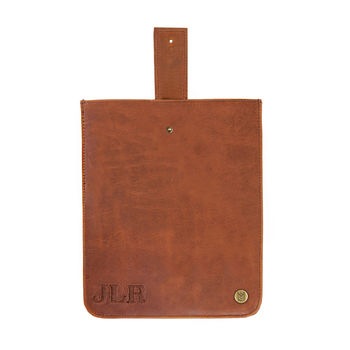 Personalised Leather Stockholm iPad Sleeve/Case Brown, 3 of 6