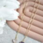 Rose Quartz And Amehtyst Natural Stone Necklace, thumbnail 2 of 6