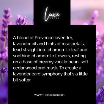 Personalised Lavender Scented Floral Birthday Card For Her, 4 of 6
