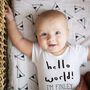 Hello World New Baby Vest, thumbnail 2 of 5