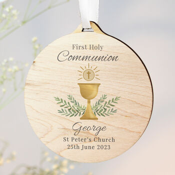 Personalised First Communion Wooden Keepsake, 2 of 3