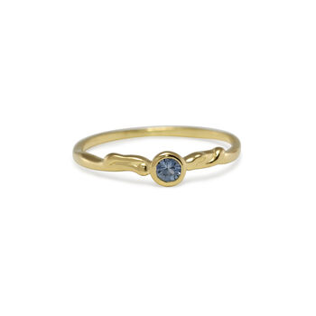 Blue Sapphire Dainty Gold Ring, 4 of 6