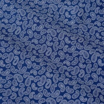 Men's 'Navy' Paisley Crisp Cotton Pyjama Shorts, 4 of 4