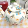 Six Cup Teapot In Beach Hut Design, thumbnail 2 of 9