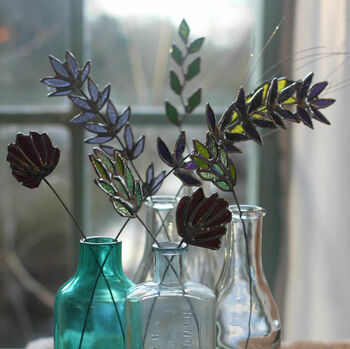 English Lavender Stained Glass Flower, 7 of 10