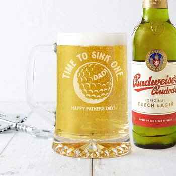 Time To Sink One! Father's Day Golf Pun Beer Tankard, 2 of 5