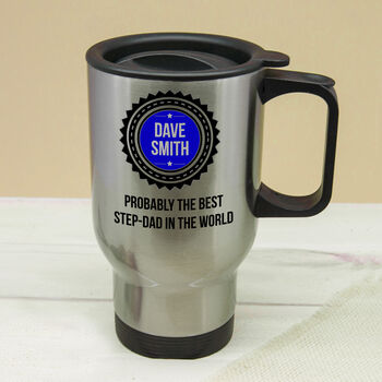 Dad's Personalised Badge Of Honour Travel Mug, 4 of 8