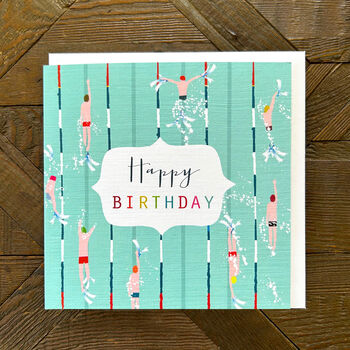 Swimming Happy Birthday Card, 3 of 5