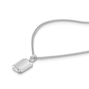 Ingot Tag Men's Necklace 925 Sterling Silver, 4 of 8