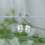 Silver Top And White Boroque Shell Pearl Earrings, thumbnail 1 of 2