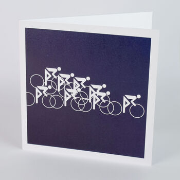 Peloton Cycling Greetings Card, 2 of 3