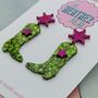 Cowboy Boot Glitter Resin Earrings, thumbnail 7 of 12