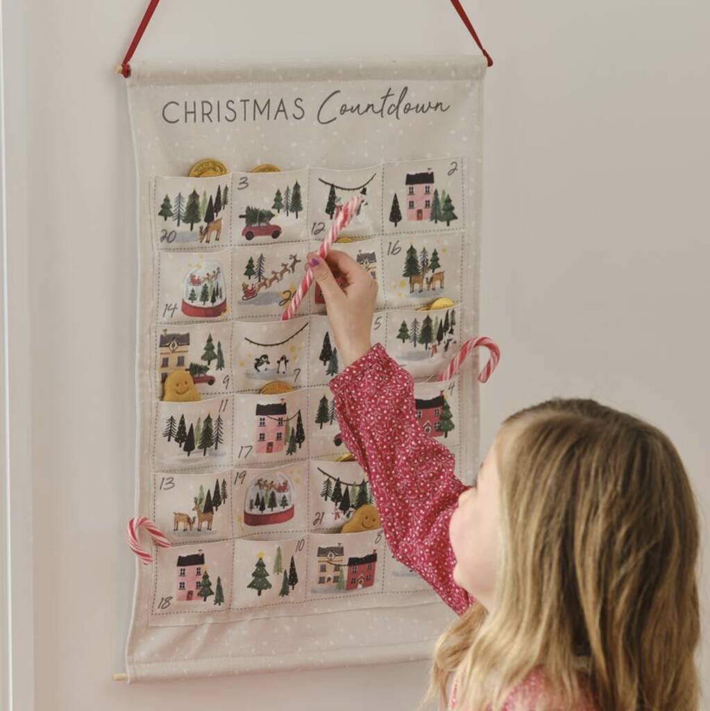 Reusable Fabric Christmas Advent Calendar, 1 of 4