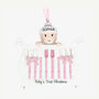Baby First Christmas Tree Decoration Personalised Name, thumbnail 1 of 4