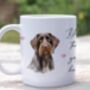 Personalised German Wirehaired Pointer Dog Hearts Pet Gift Mug, thumbnail 1 of 2