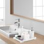Large White Marble Look Vanity Tray Countertop Organize, thumbnail 4 of 7