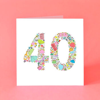 Girlie Things 40th Birthday Card, 2 of 2