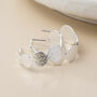 Chunky Silver Plated Textured Open Hoop Earrings – 25mm, thumbnail 2 of 7