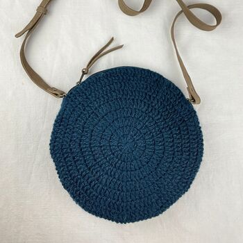 Fair Trade Crochet Boho Circle Cross Body Handbag, 5 of 12