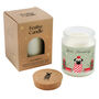 Pug Candle | Gingerbread Scented Christmas Candle | 'Bah Humpug' | Clear | Seasonal Winter Home Décor, thumbnail 2 of 2