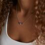 Custom Metal Birthstone Teardrop Necklace, thumbnail 3 of 11